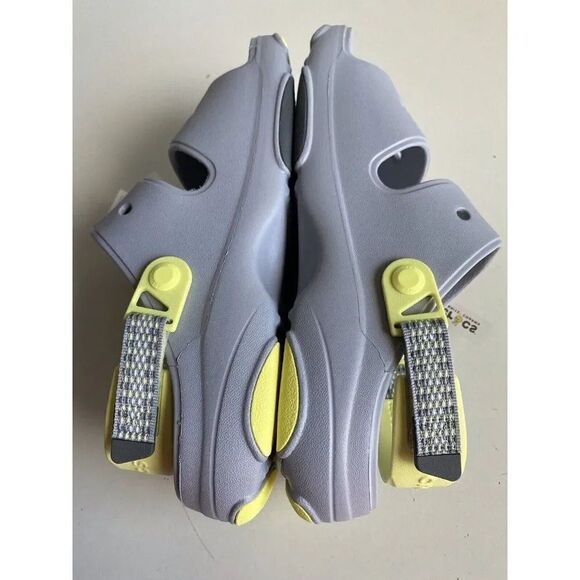 Crocs Classic All-Terrain Sandals Men's Sz 11 Slip On Clog Shoes Grey Yellow NEW - Picture 9 of 12